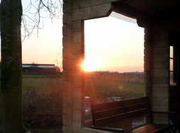 zonsondergang vanaf de veranda